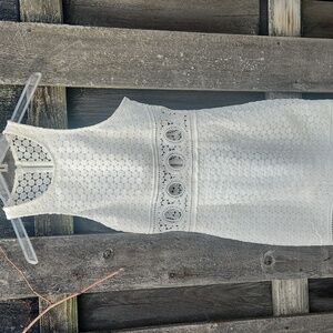 SAYLOR White Lace Mini Knit Dress  Sz XS